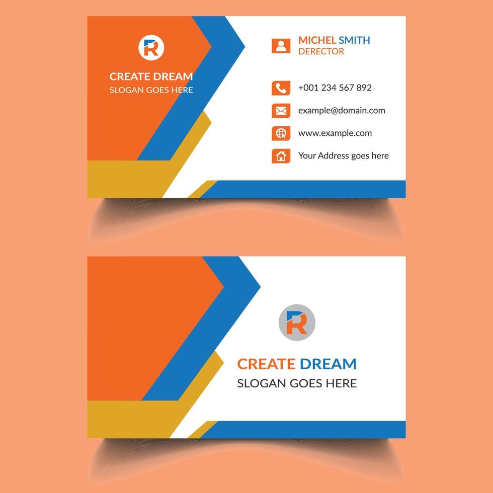 Vector Modern Corporate and Clean Business Card Template