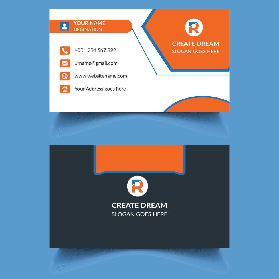 Vector Modern Corporate and Clean Business Card Template