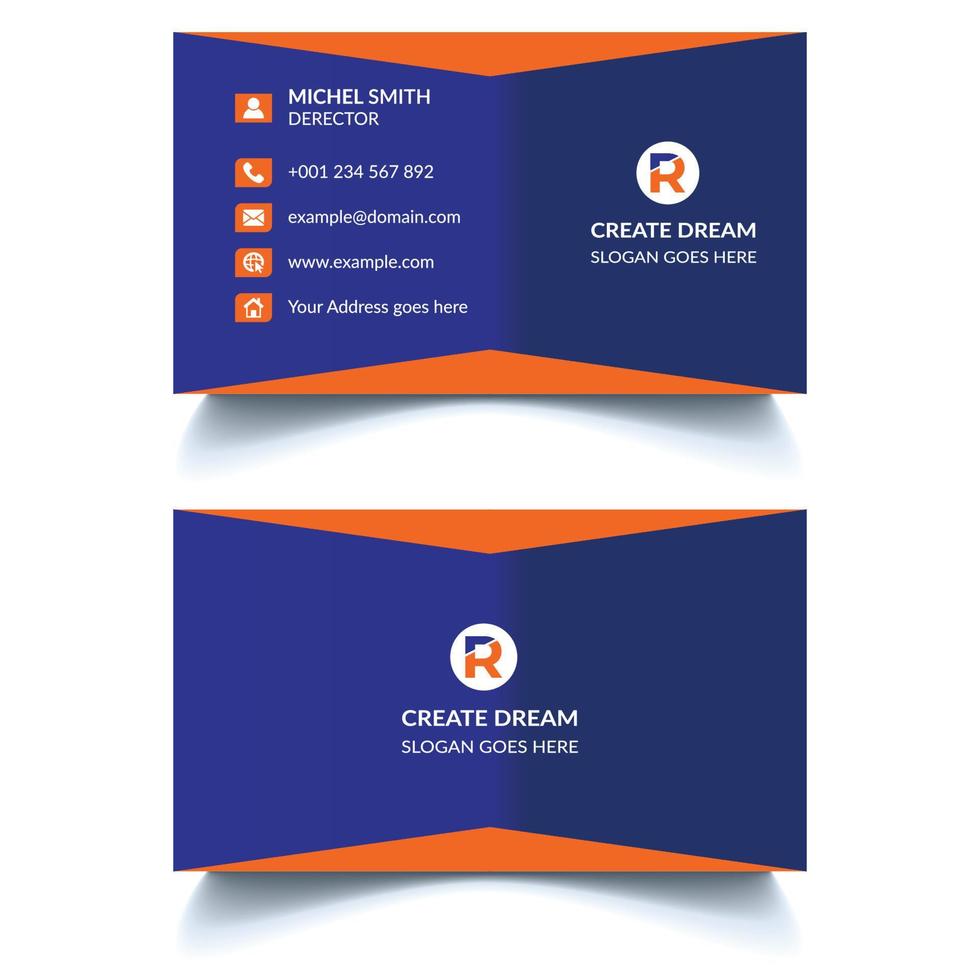 Vector Modern Corporate and Clean Business Card Template