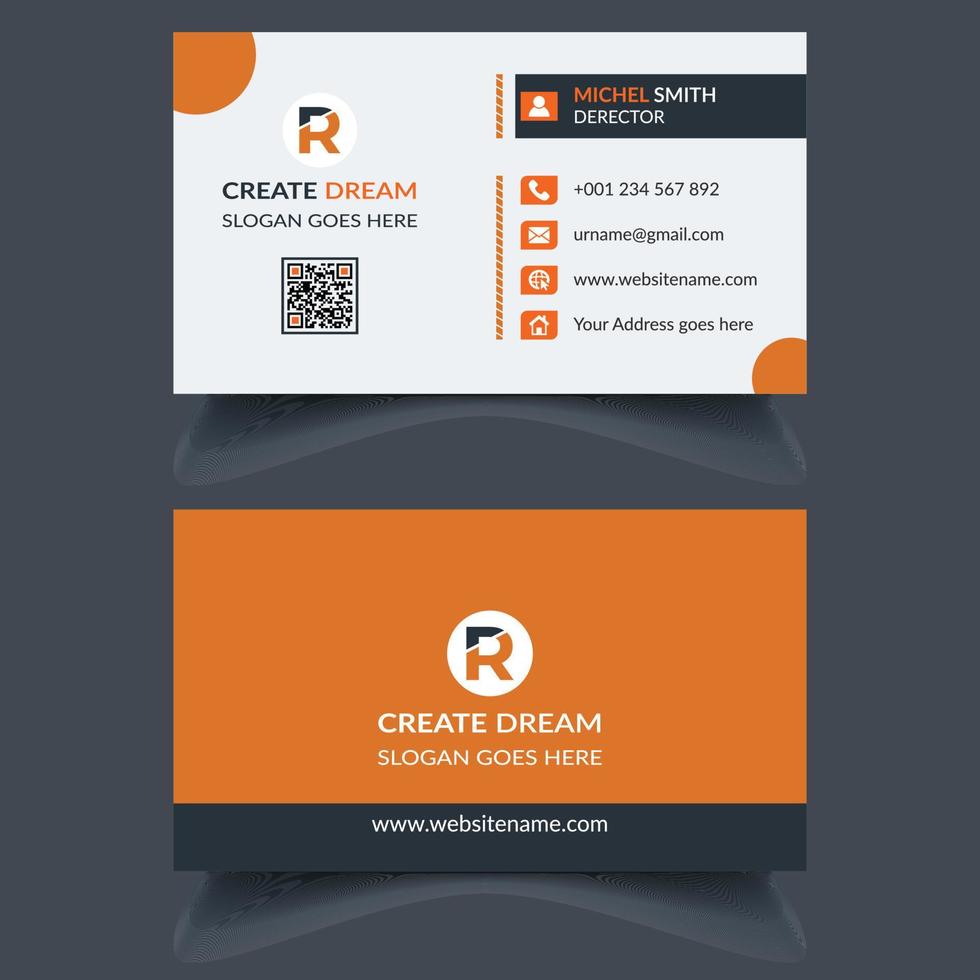 Vector Modern Corporate and Clean Business Card Template