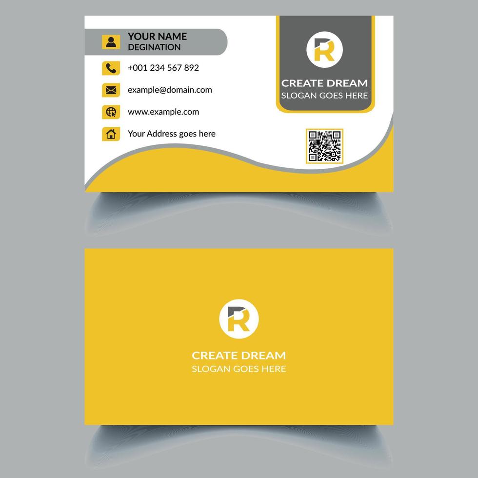 Vector Modern Corporate and Clean Business Card Template