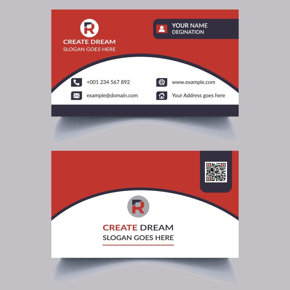 Vector Modern Corporate and Clean Business Card Template