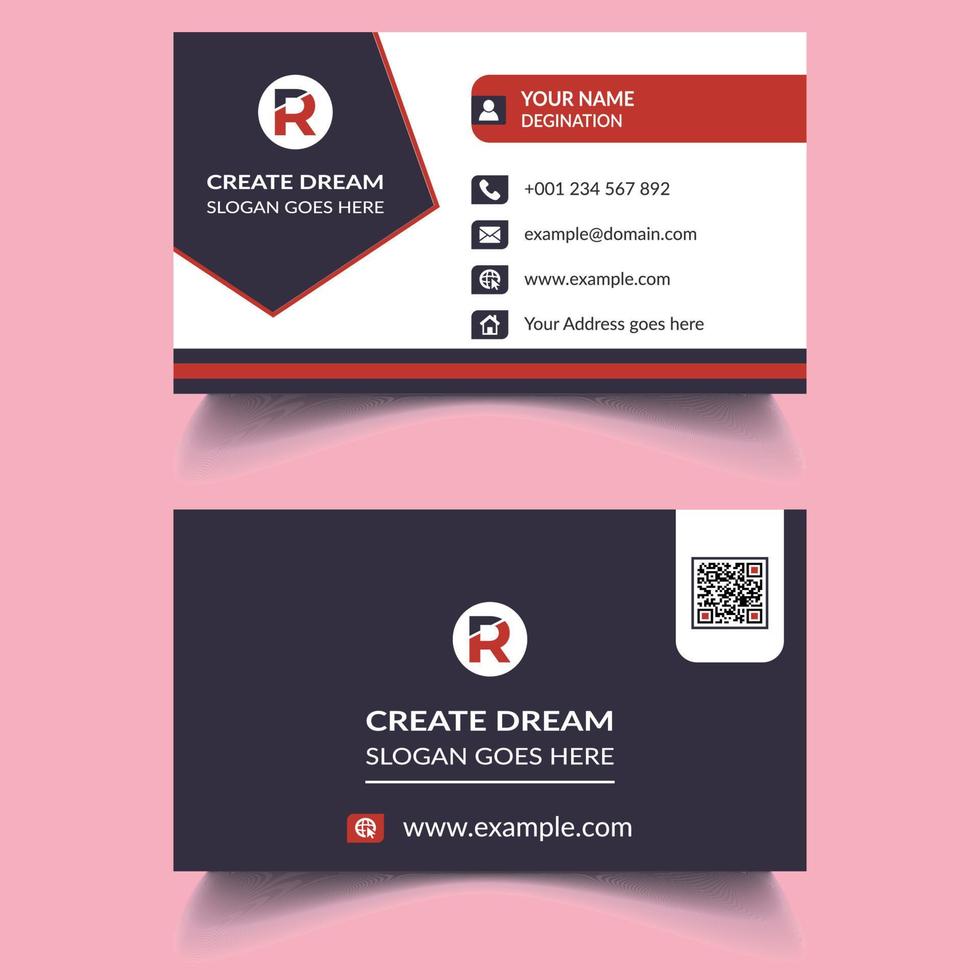 Vector Modern Corporate and Clean Business Card Template