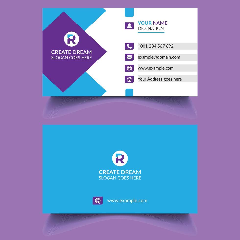 Vector Modern Corporate and Clean Business Card Template