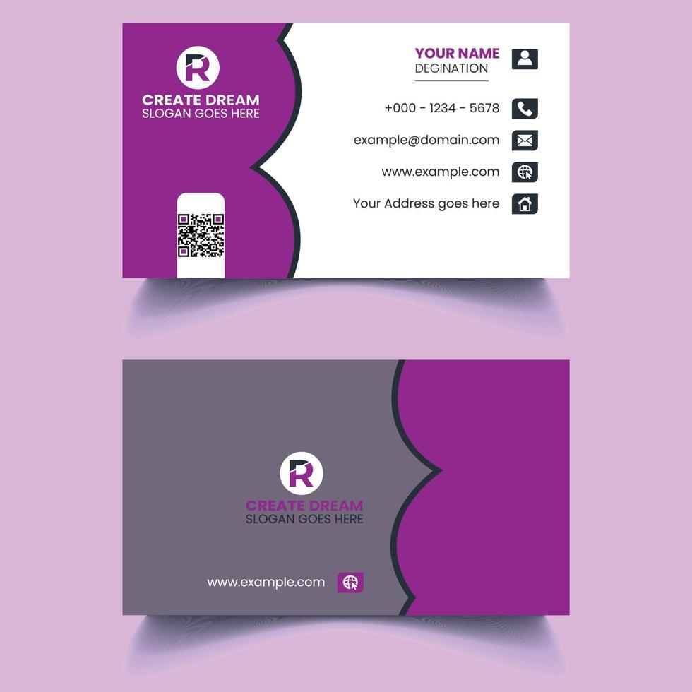 Vector Modern Corporate and Clean Business Card Template