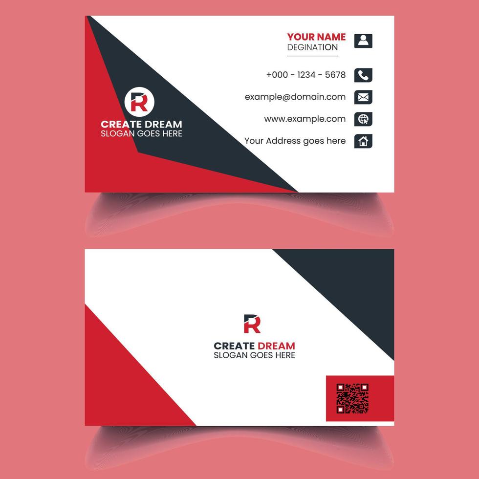 Vector Modern Corporate and Clean Business Card Template