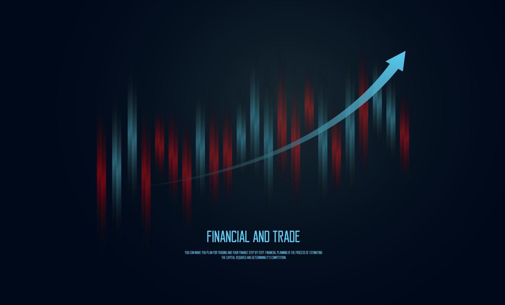 Forex market graph with financial investment or Economic trends, vector gracandle stick. World business graph or chart stock market, forex trading