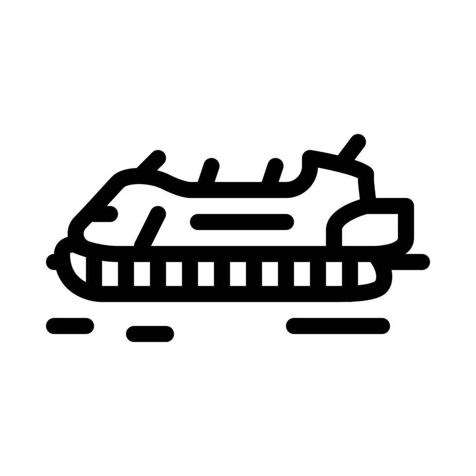 rescue hovercraft icon vector outline symbol illustration