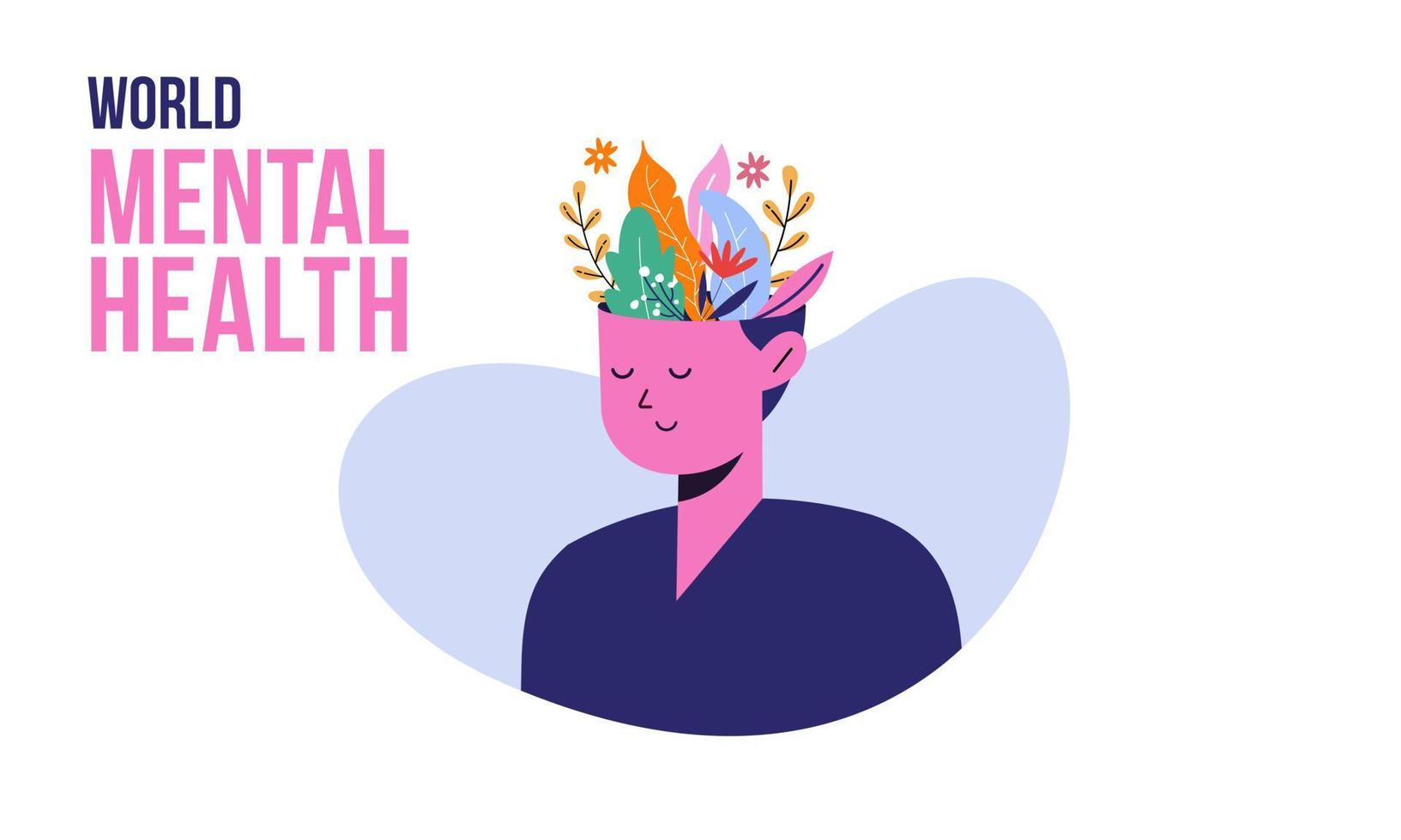 Mental health awareness concept illustration vector