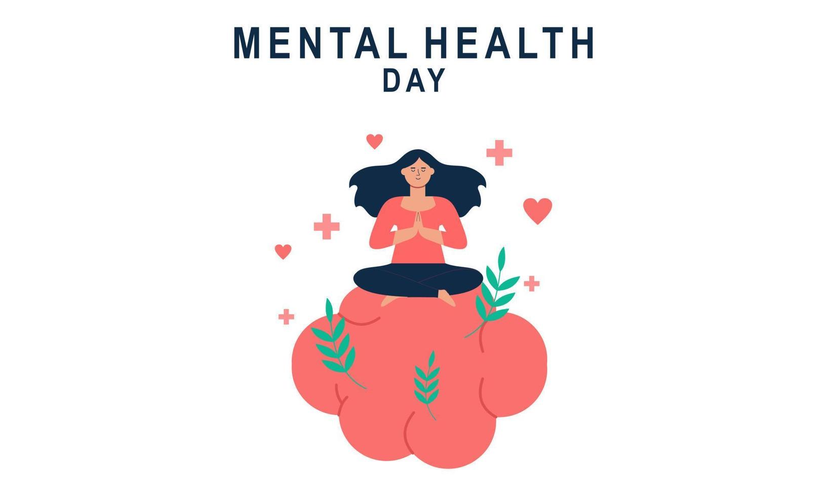 Mental health awareness concept illustration vector