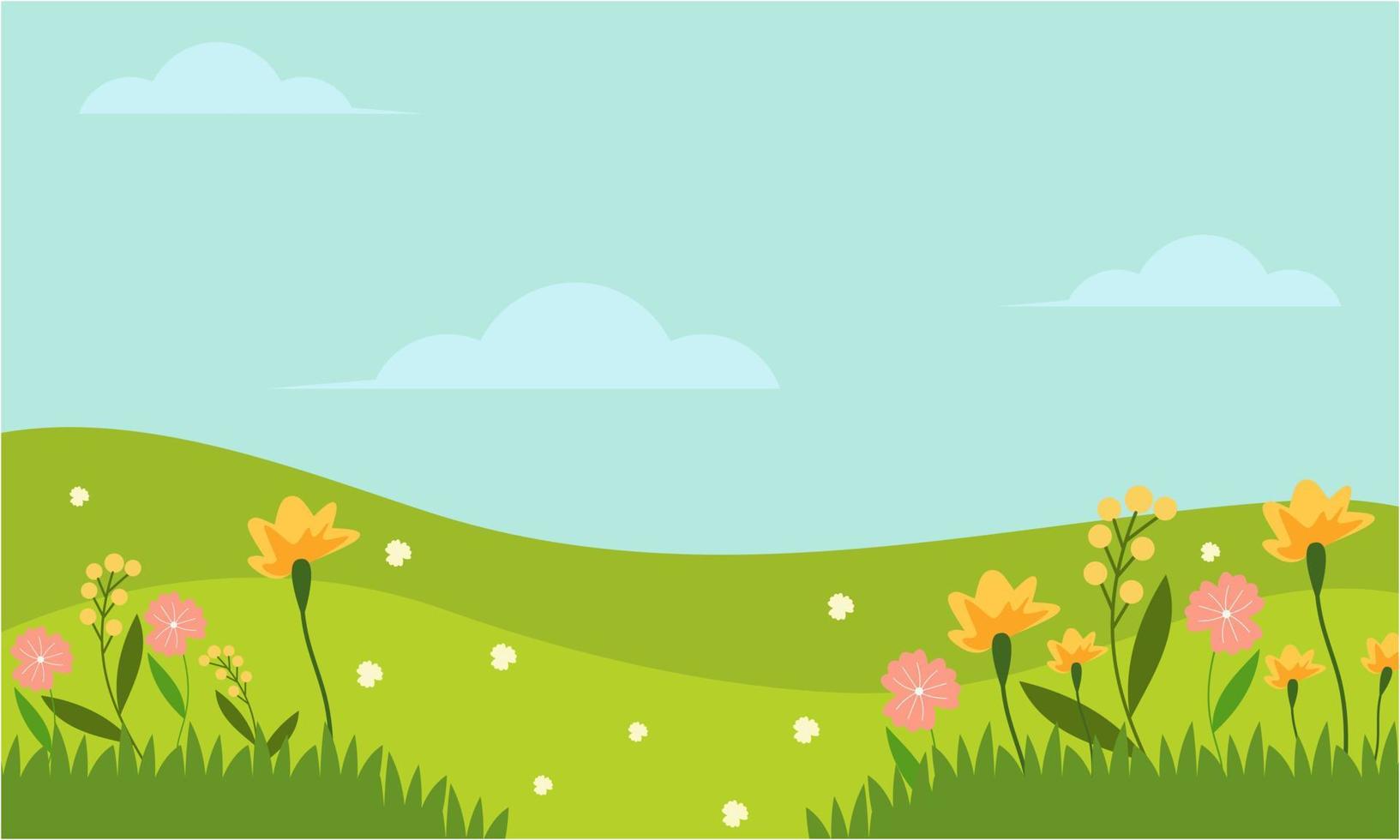 fondo natural con vector de flores