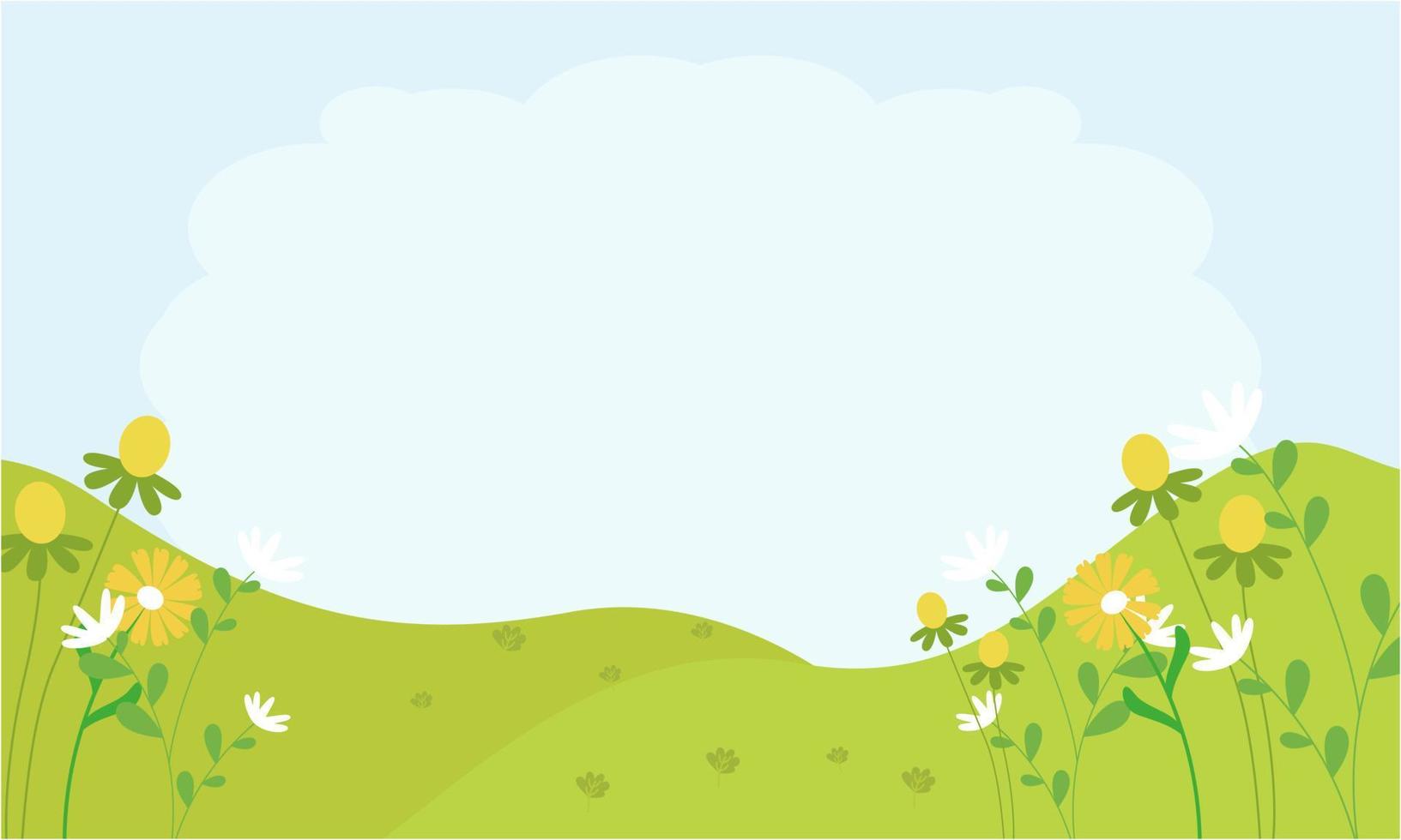 Natural background with flowers vector