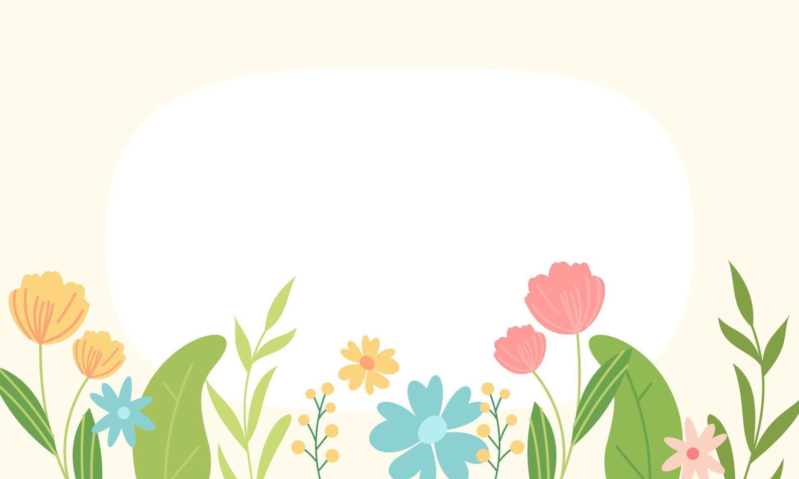 Natural background with flowers vector