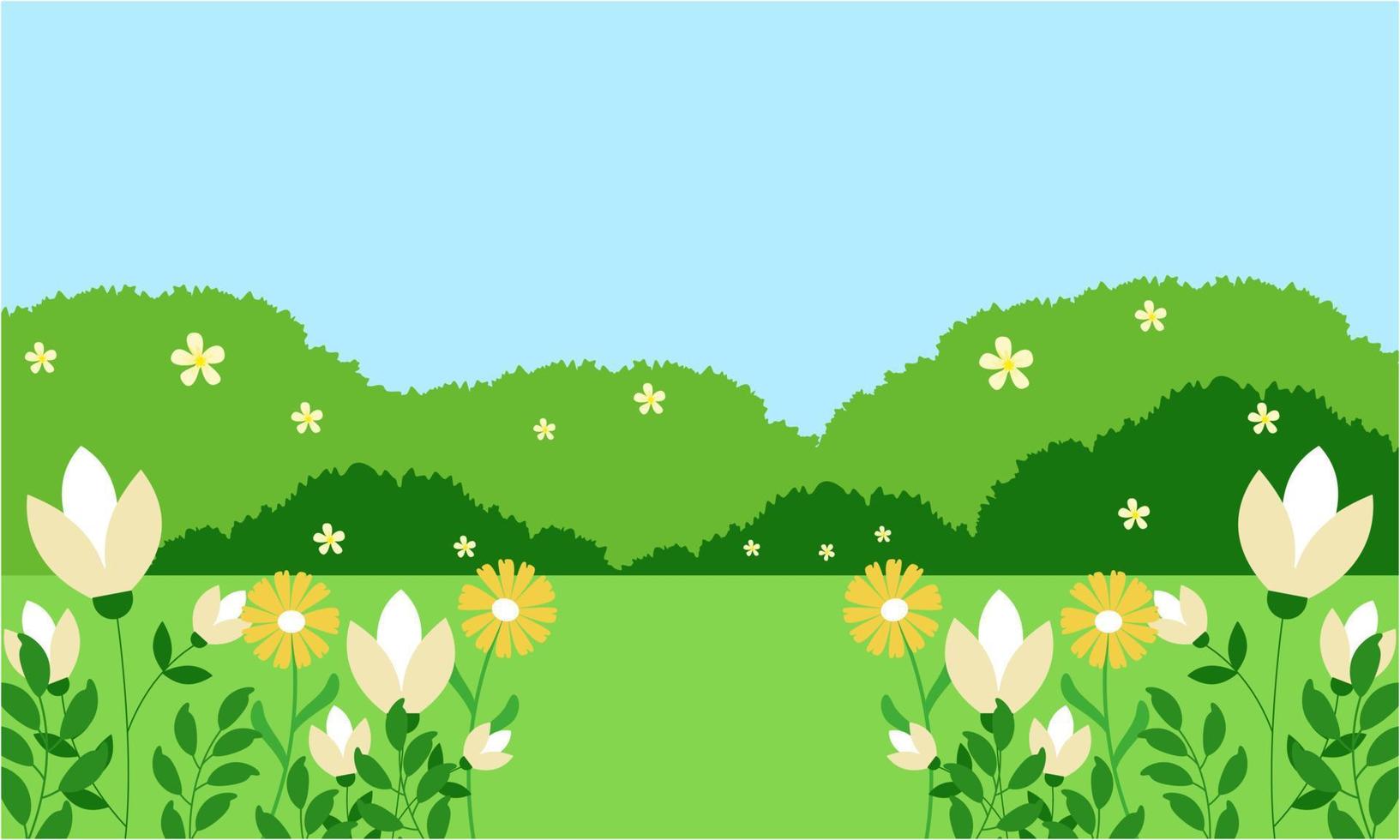 fondo natural con vector de flores