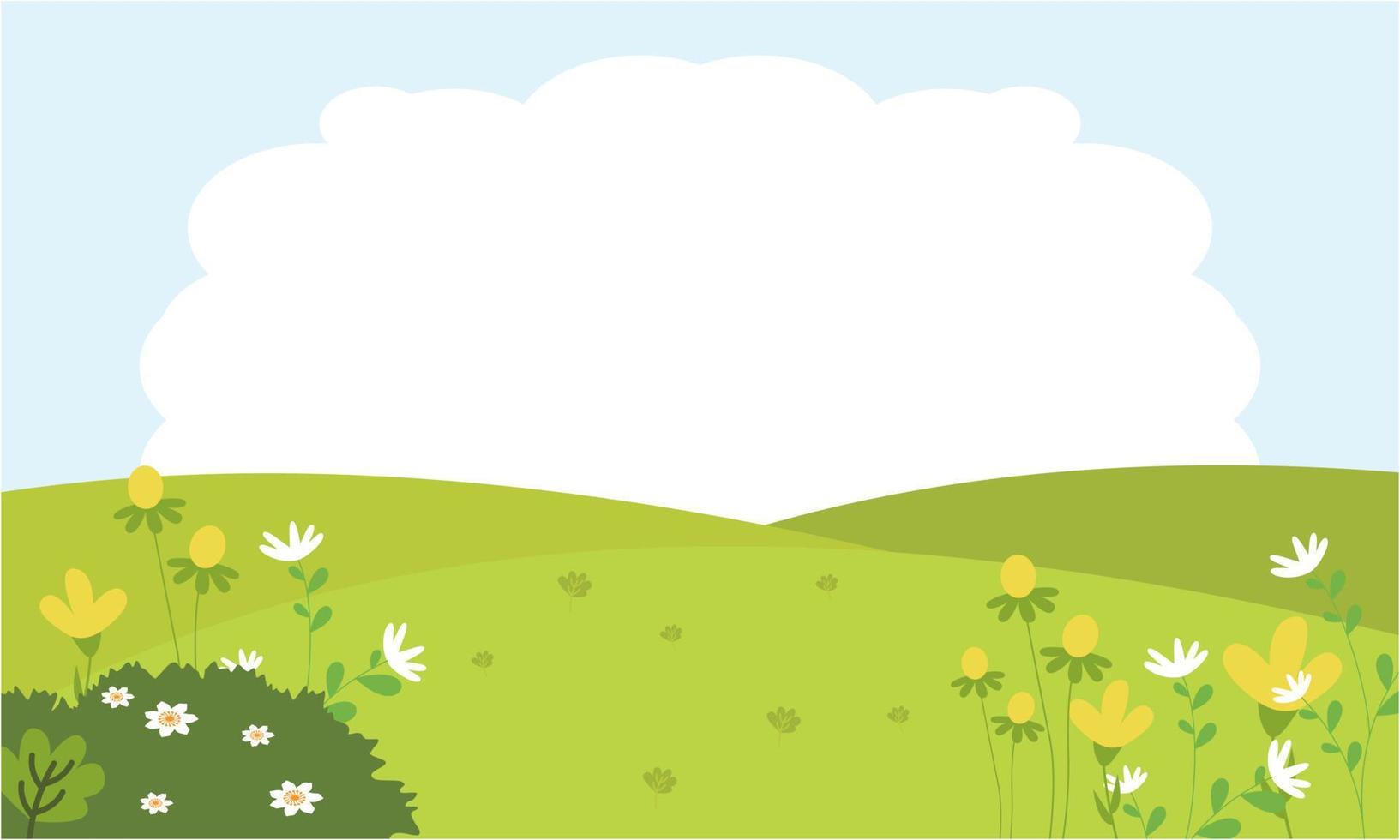 Natural background with flowers vector