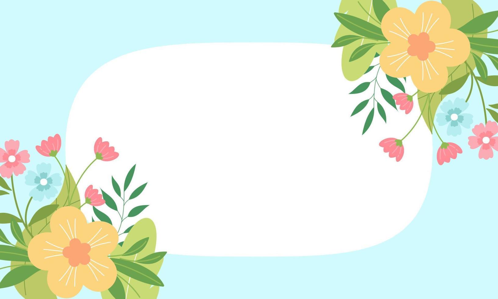 Natural background with flowers vector