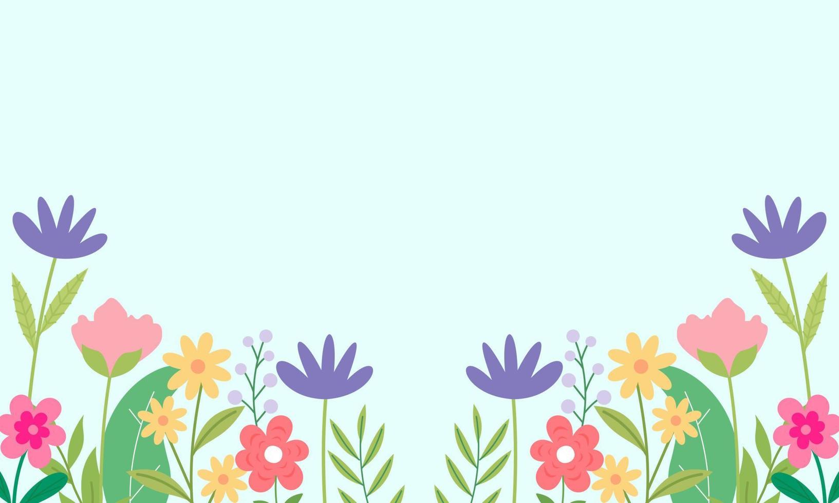 Natural background with flowers vector