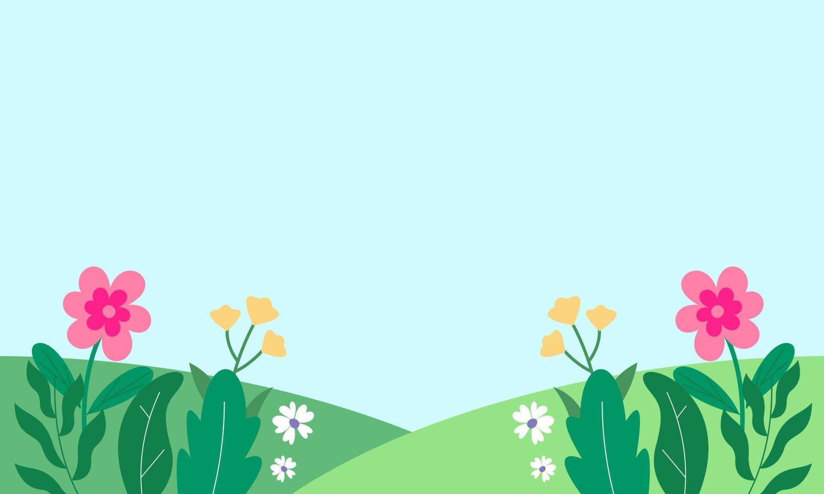 fondo natural con vector de flores