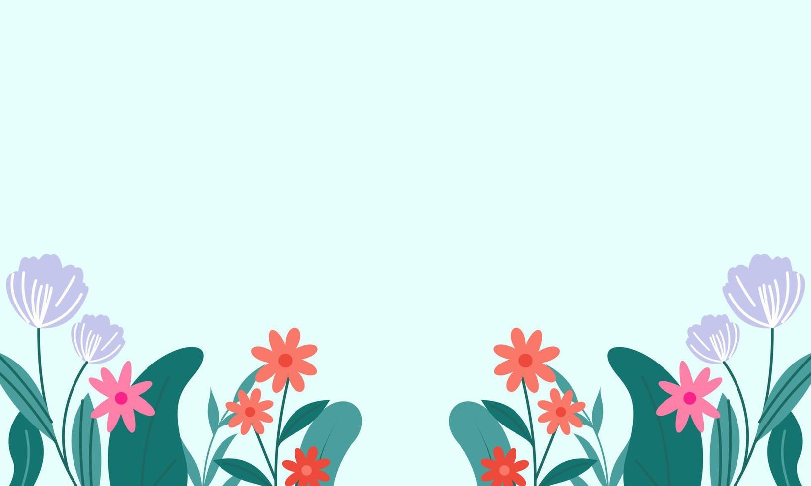 Natural background with flowers vector