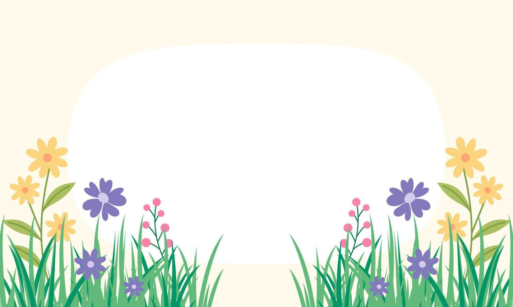 Natural background with flowers vector