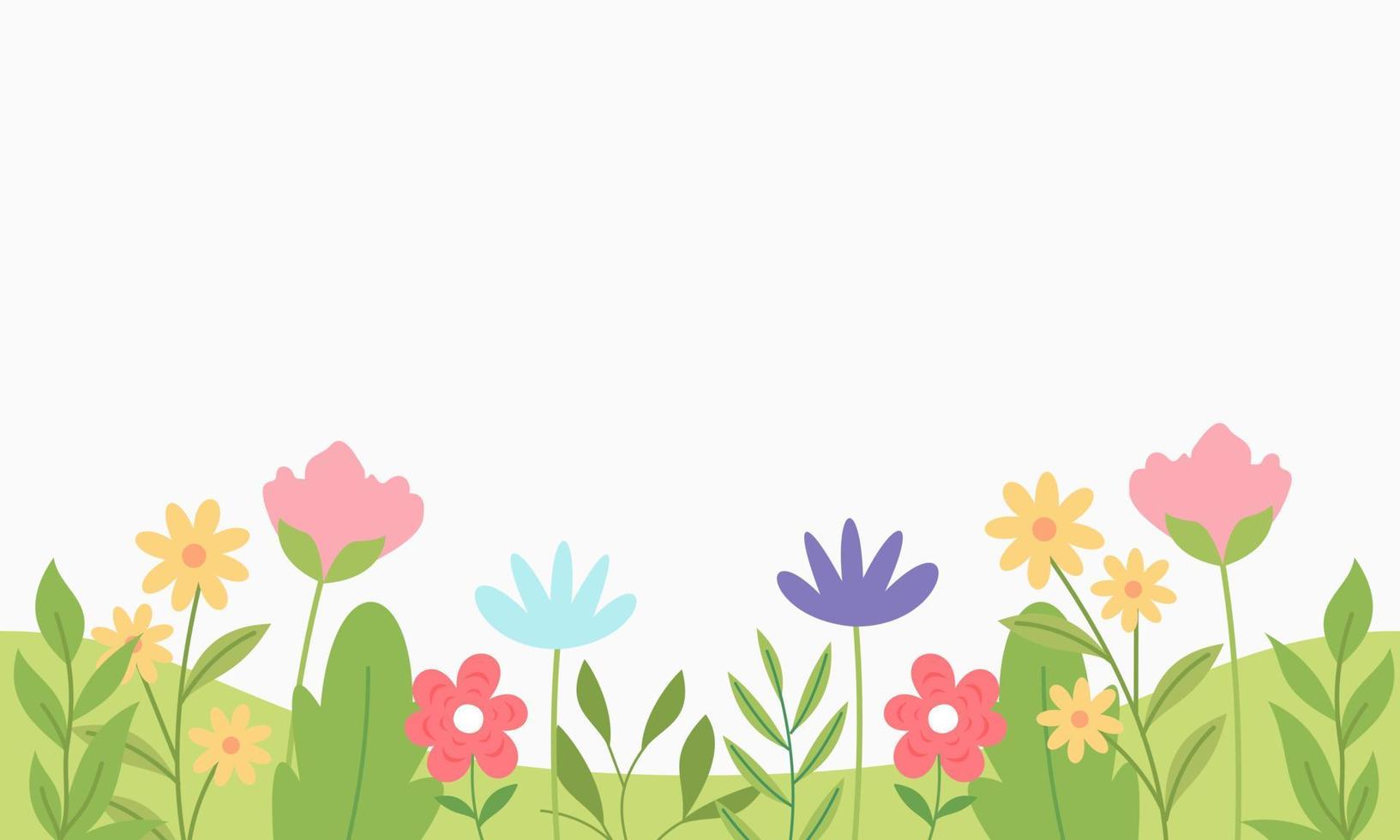 fondo natural con vector de flores