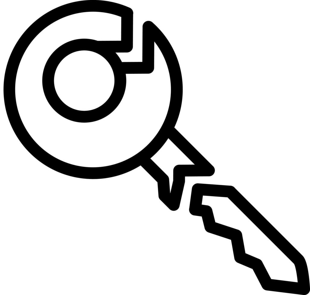 Broken Key Icon Design vector