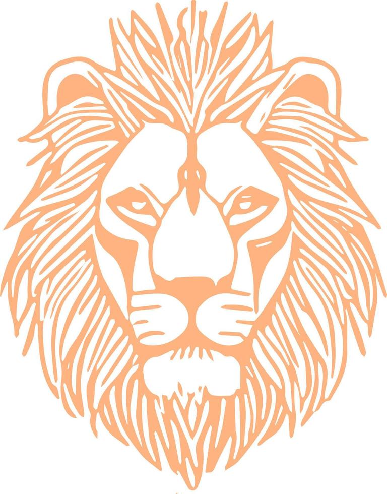 Lion Line Art vector