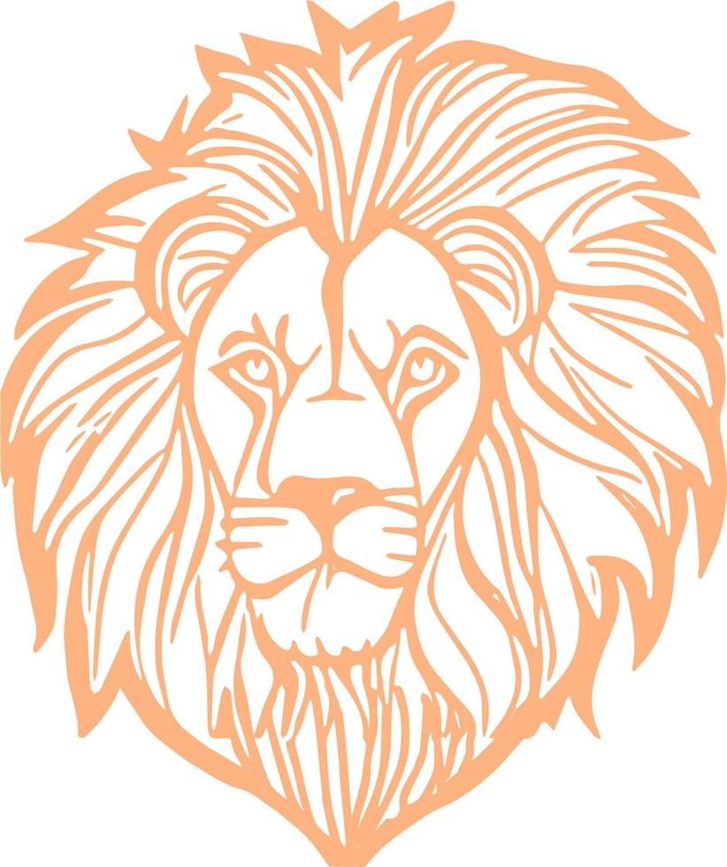 Lion Line Art vector