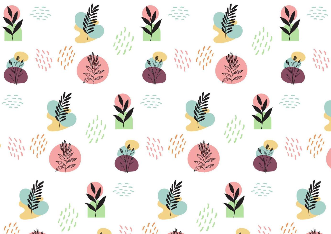 ilustración de jardín de cactus de color dibujado a mano sobre fondo blanco para imprimir, tela, tarjeta de fondo. vector