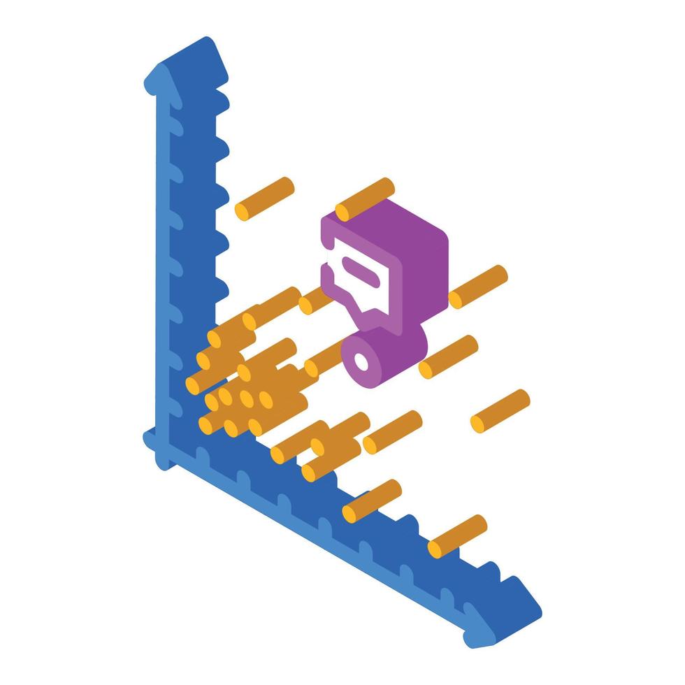 dot plot visualization isometric icon vector illustration