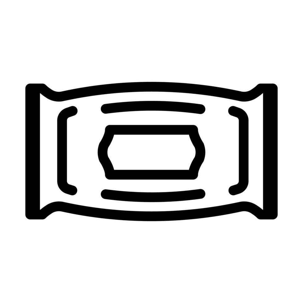 paquete de servilletas línea icono vector ilustración