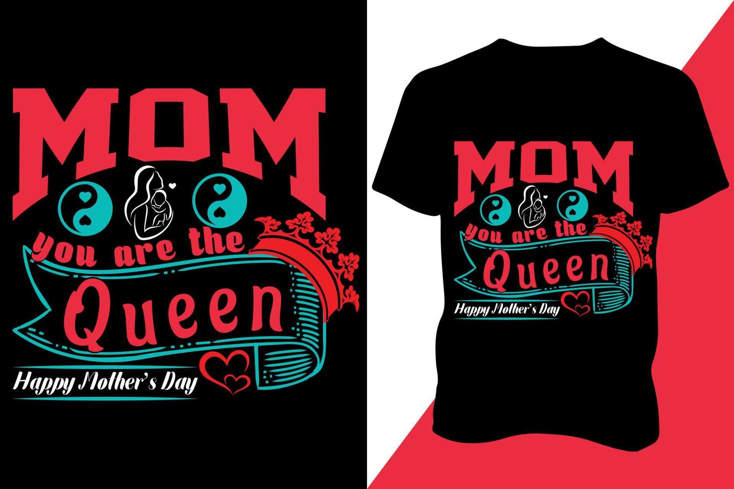 Mothers day print ready t shirt design vector