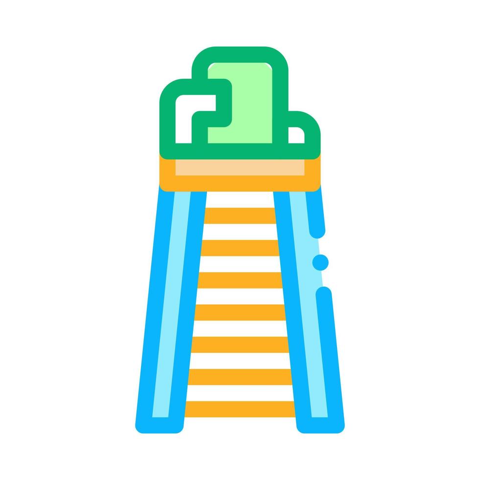 Judge Tower Chair Icon Vector Outline Illustration