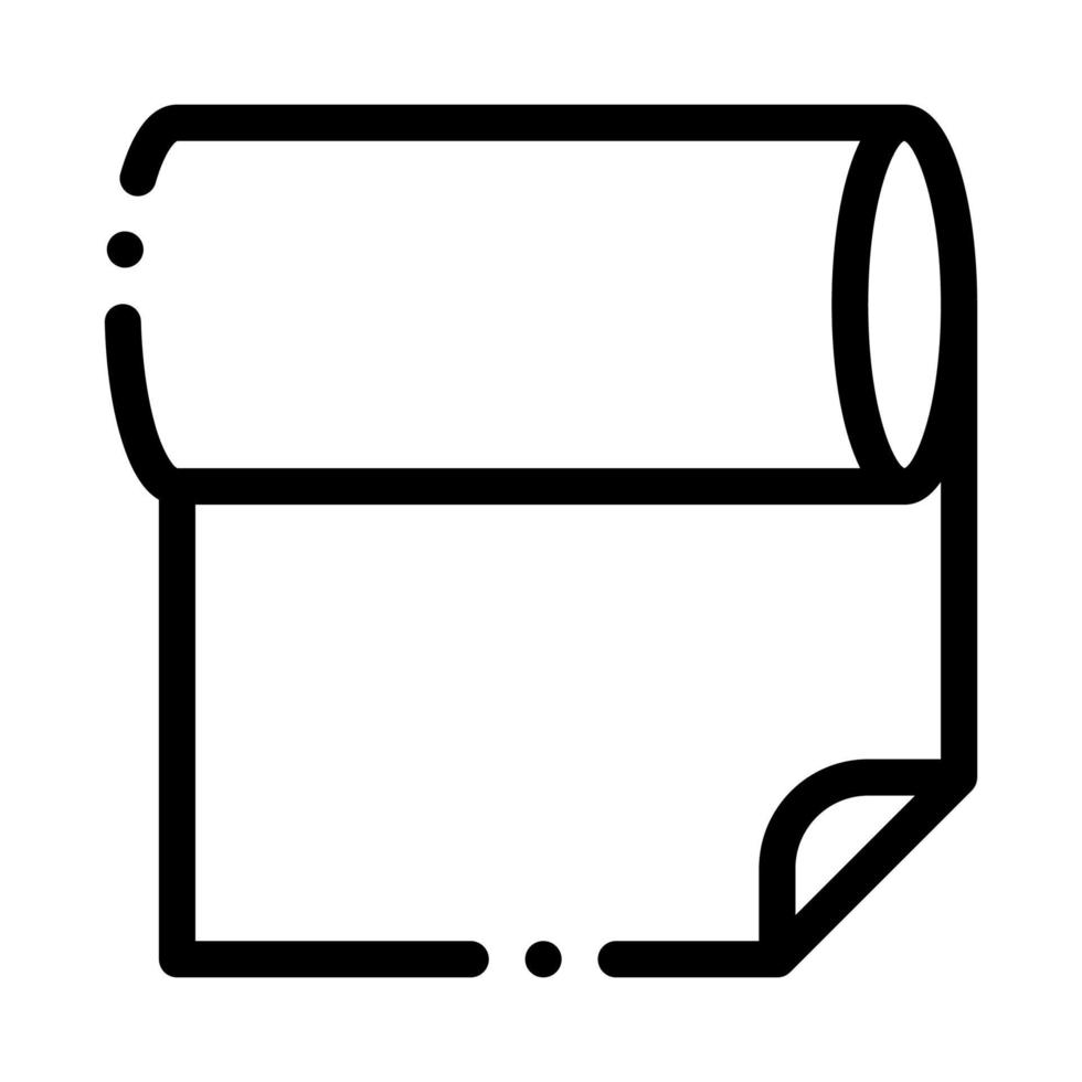 Fabric Roll Icon Vector Outline Illustration