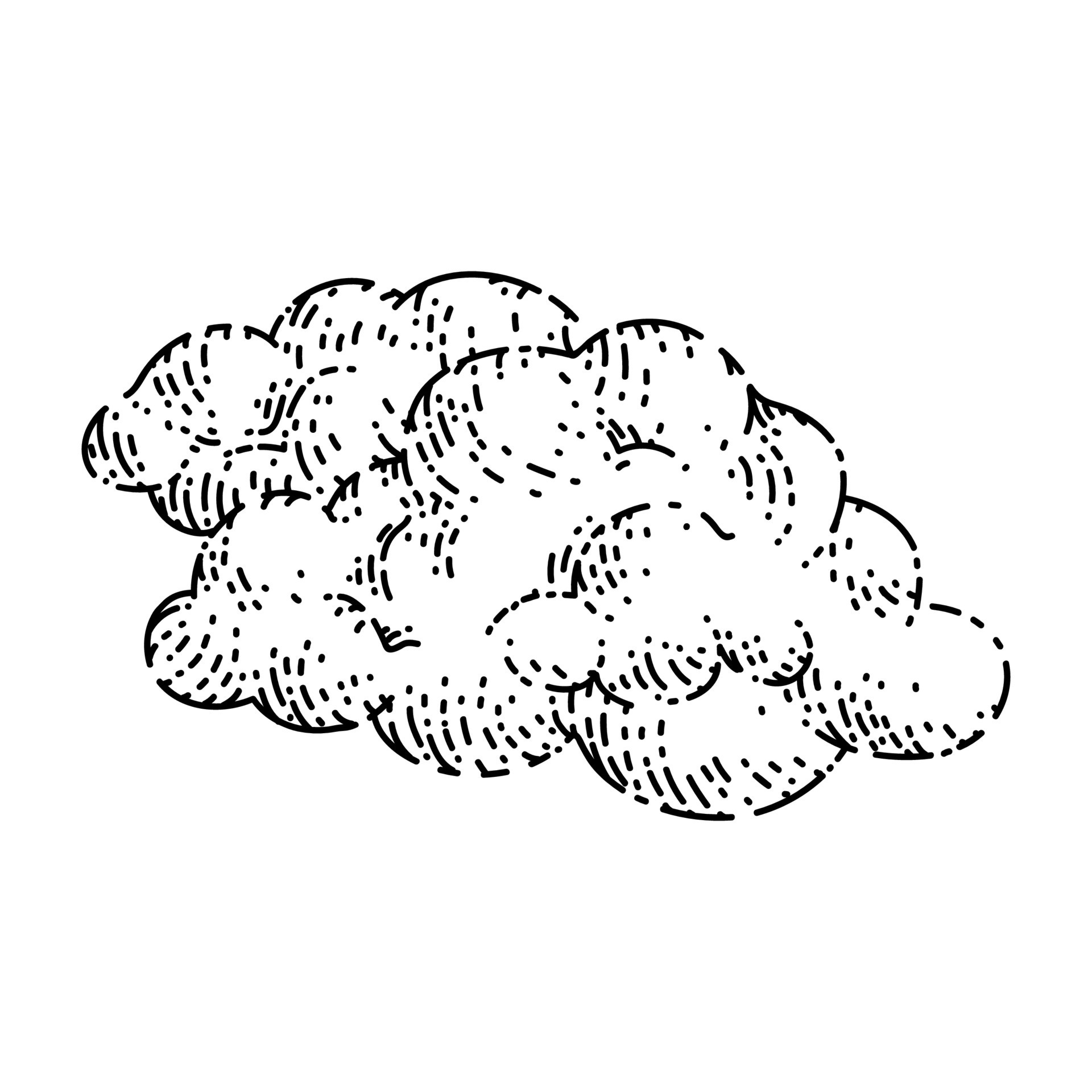 fluffy cloud sketch hand drawn vector 17587225 Vector Art at Vecteezy