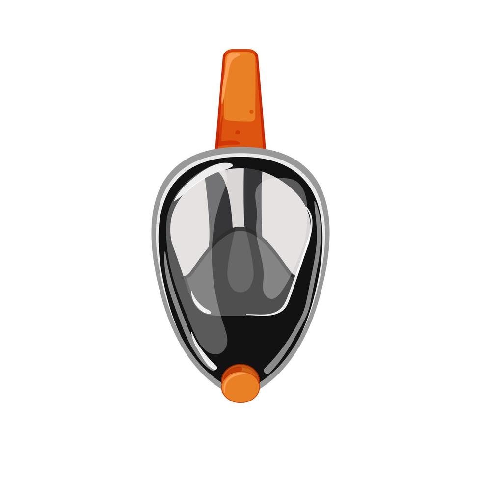 snorkel diving mask cartoon vector illustration