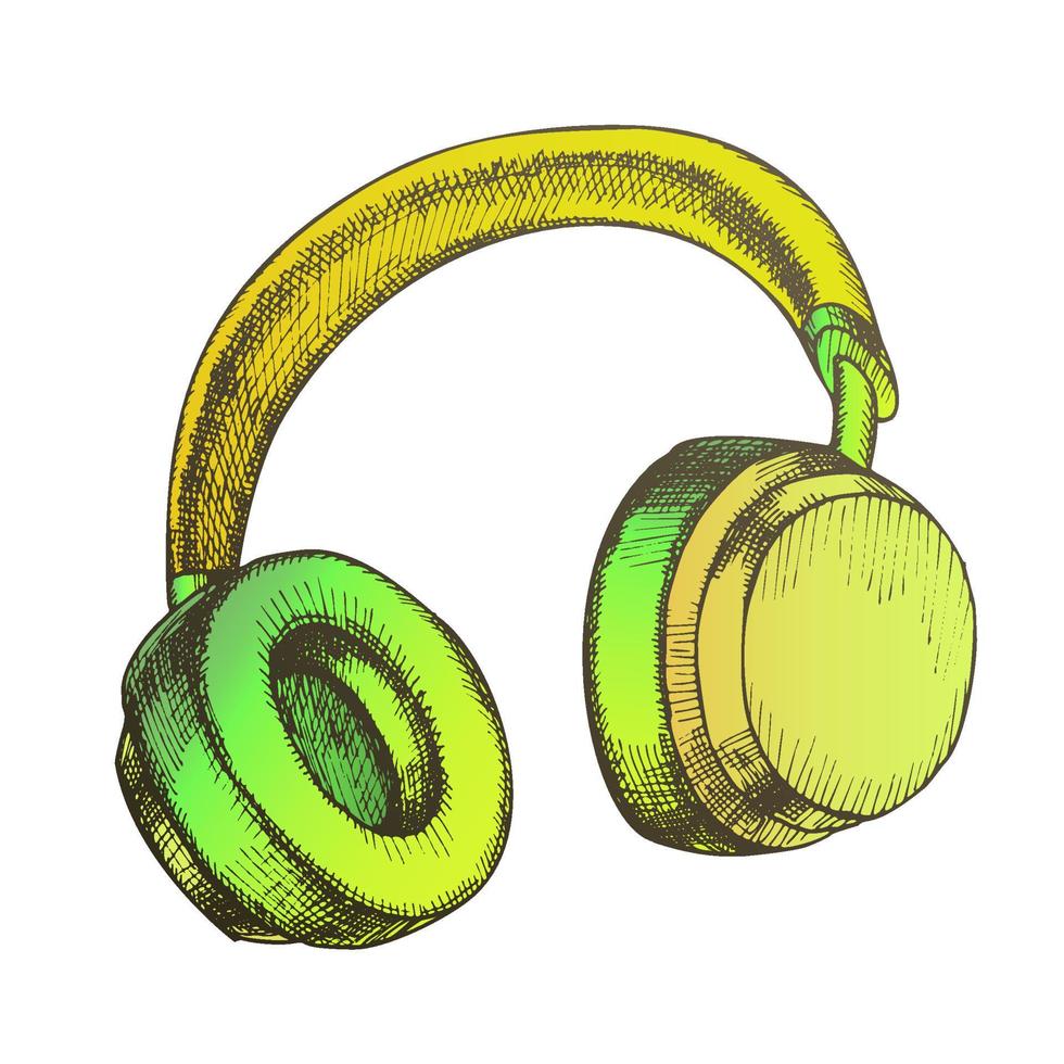 vector de auriculares inalámbricos de dispositivo de audio de escucha de color