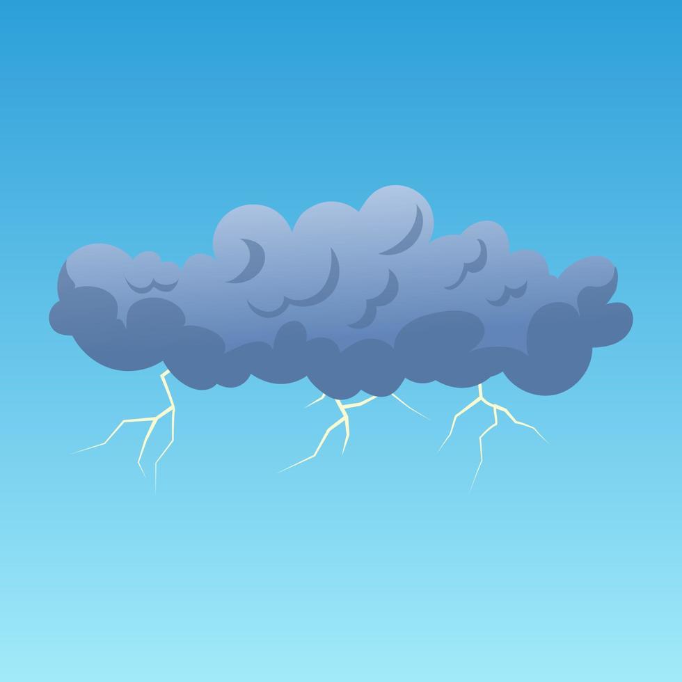 vector de dibujos animados de nube de tormenta