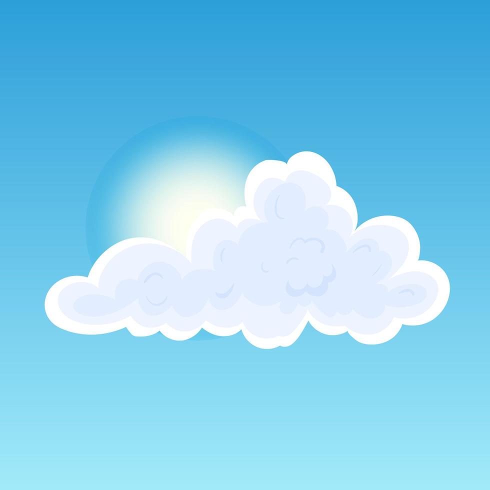 vector de dibujos animados de nube esponjosa