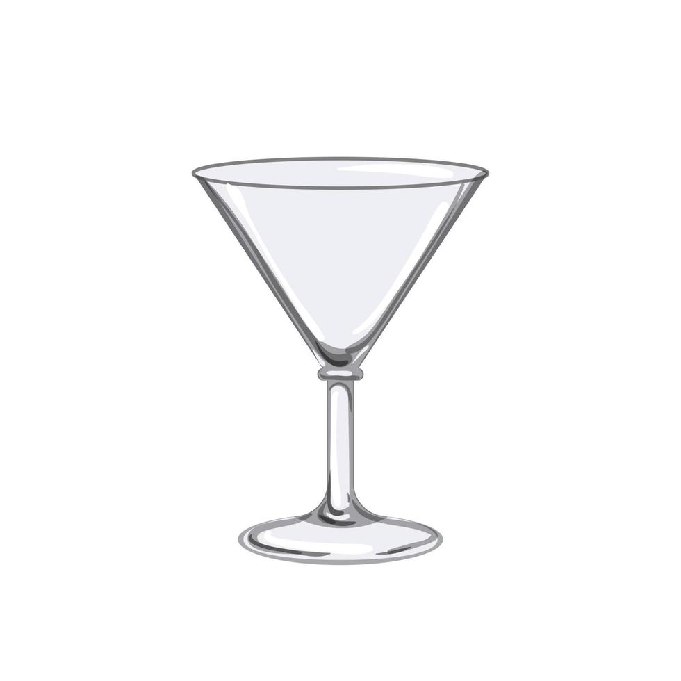 martini cocktail glasses cartoon vector illustration