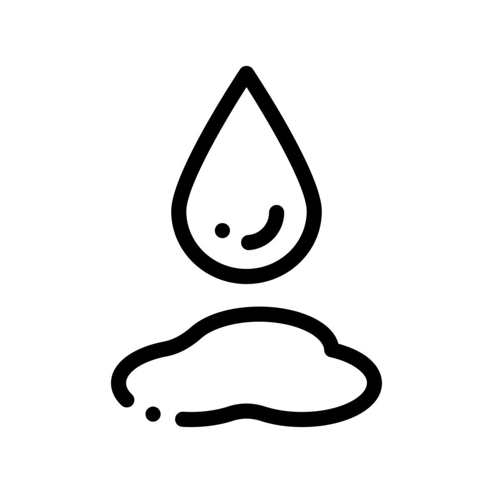 Drop Minor Bleeding Vector Sign Thin Line Icon