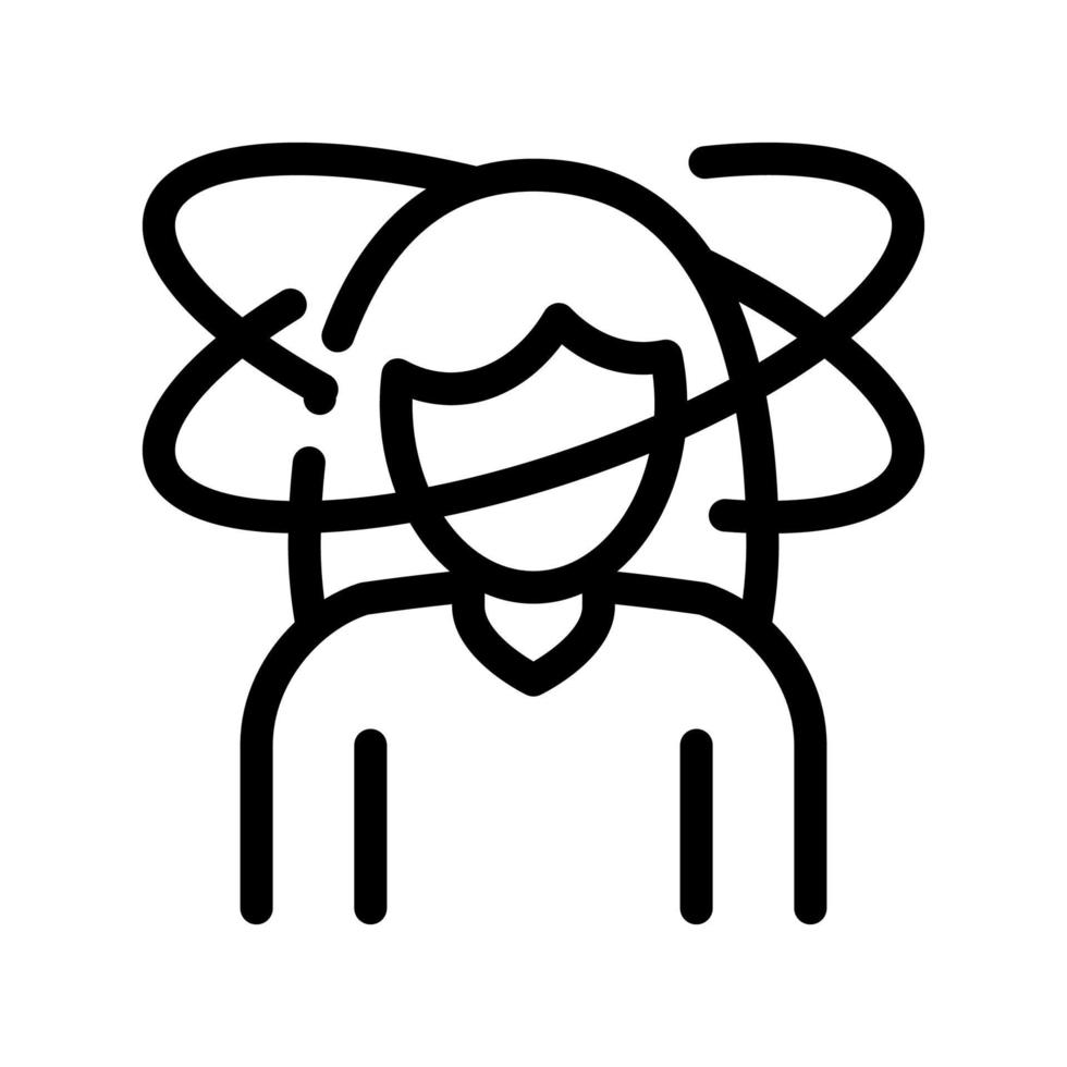 Head Rush Girl Symptomp Of Pregnancy Vector Icon