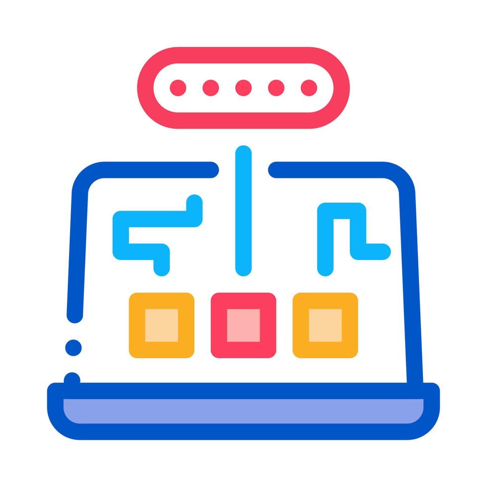 computer program mistake research icon vector outline illustration