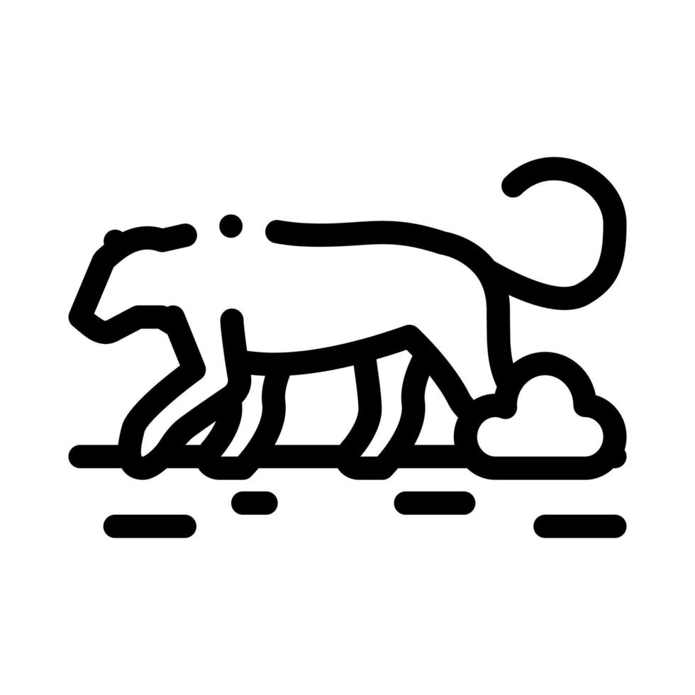 lion wild animal icon vector outline illustration