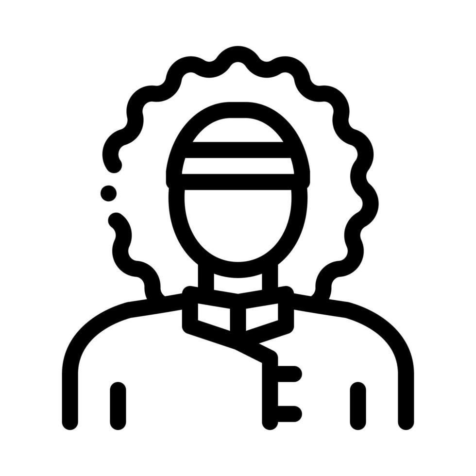 polar man icon vector outline symbol illustration