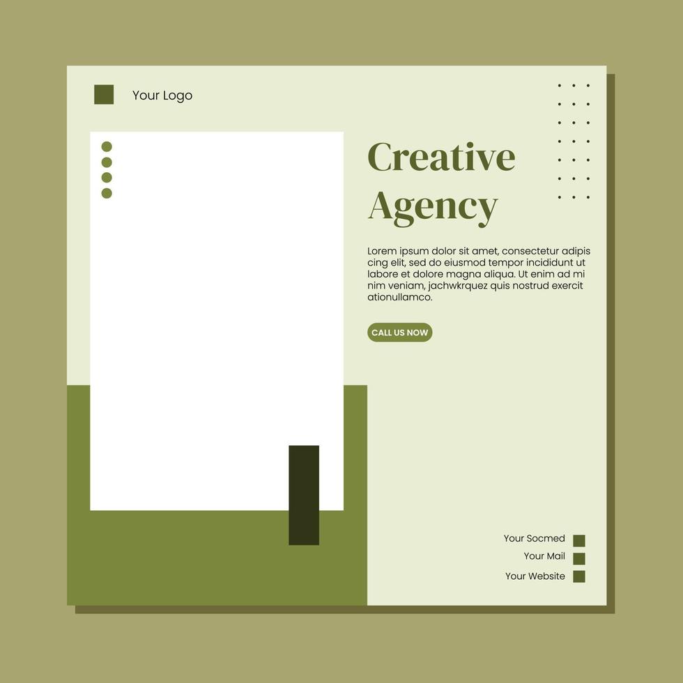 Digital business marketing banner for social media post template vector