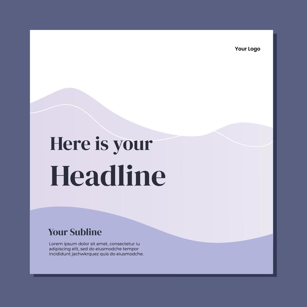 Creative social media post template vector