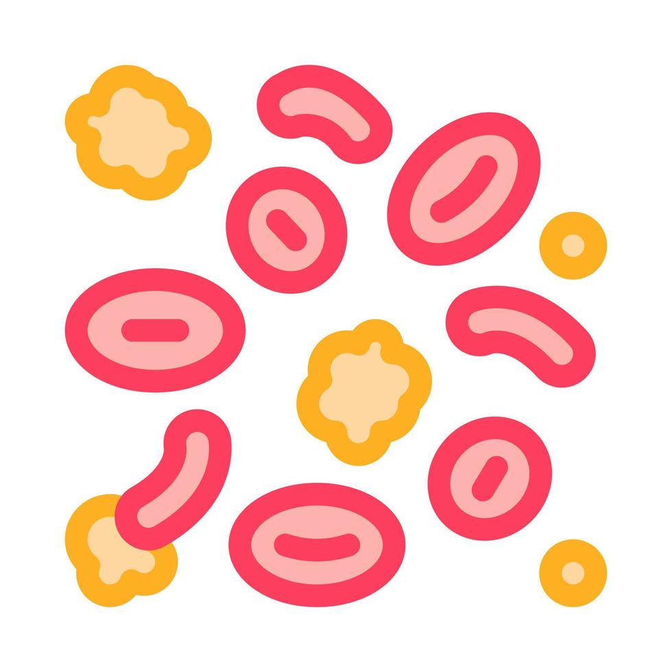 sangre con colesterol color icono vector ilustración