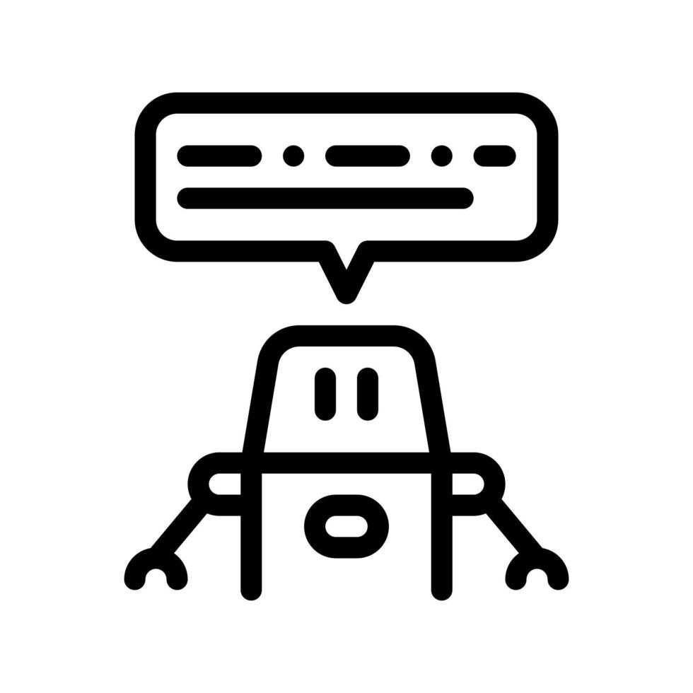 Artificial Intelligence Chat Bot Vector Sign Icon