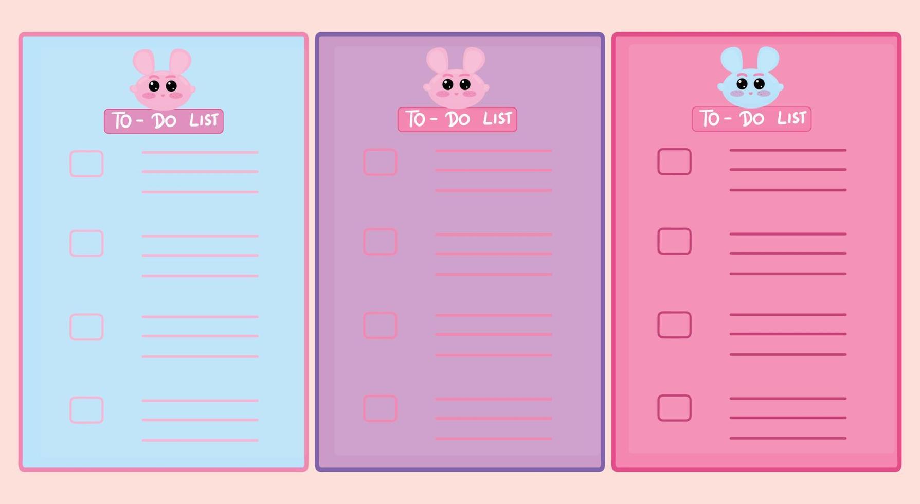To-Do List Cute Templates Free Vector